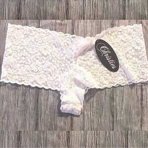💞 New Women’s XXL Christies White Stretch Lace Hipster Panties Underwear